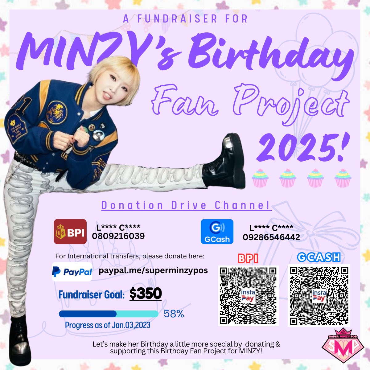 📢 #Minzy ’s Birthday Fan Project 2025 Announcement💜

In celebration of our Minzy’s Birthday this year,We are thrilled to share the Fan Project that We prepared for <a href="/mingkki21/">Minzy</a> 

Pls. help us to make this happen by donating to support this project

#공민지 #2ne1 #SuperMinzyPos