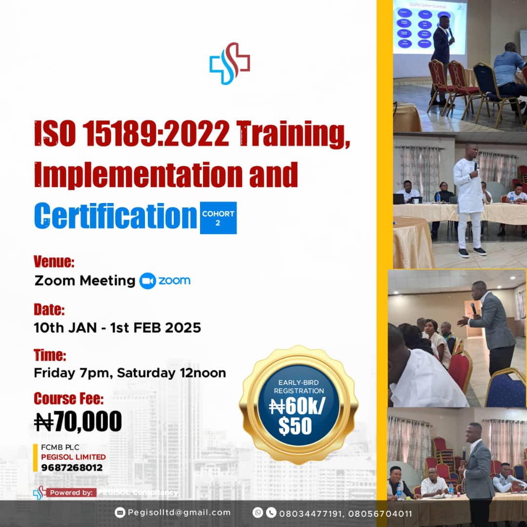 ISO 15189 2022 training  and  Certification  program comes up 10th of Jan 2024 to 1st February  2024.

Register today.

Pre Registration  Link
chat.whatsapp.com/L5yyv1DPYowLlw…