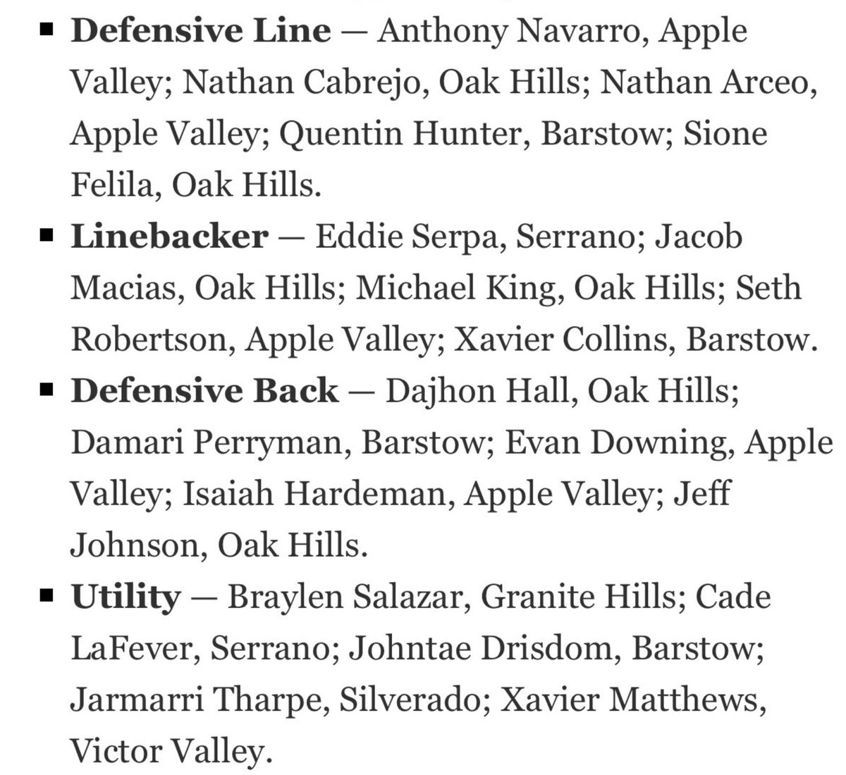 Oak Hills Football (@oakhillsfootba1) on Twitter photo Congratulations to <a href="/KarsonCox33/">Karson Cox 4⭐️</a> who was selected as <a href="/VVDailyPress/">Daily Press</a> Player of the Year and he is joined by 11 of his teammates with honors. 12 Bulldogs made the list. <a href="/OHHS_bulldogs/">Oak Hills High School</a>! <a href="/coachmetty/">Coach Metzger</a> #ARETE Congratulations to <a href="/KarsonCox33/">Karson Cox 4⭐️</a> who was selected as <a href="/VVDailyPress/">Daily Press</a> Player of the Year and he is joined by 11 of his teammates with honors. 12 Bulldogs made the list. <a href="/OHHS_bulldogs/">Oak Hills High School</a>! <a href="/coachmetty/">Coach Metzger</a> #ARETE
