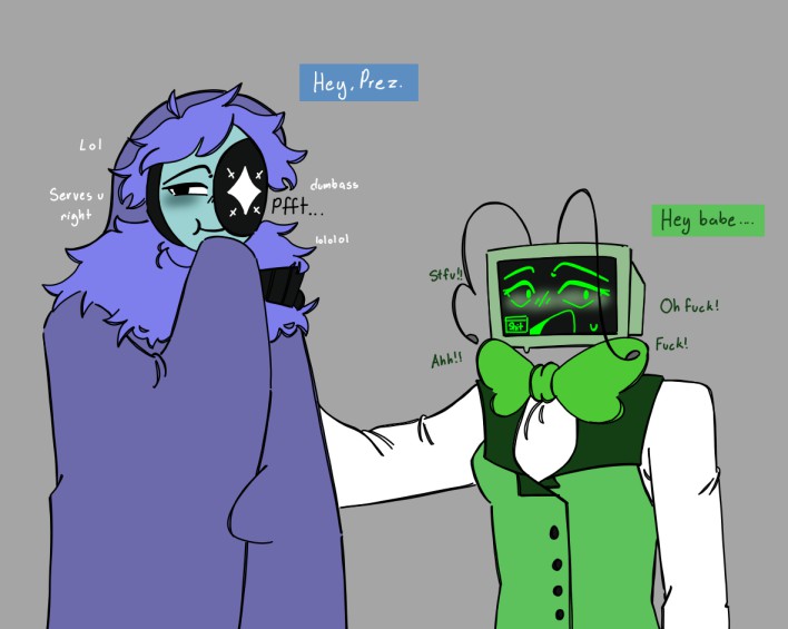 nightram's tweet image. Loosely based on a convo between me and my friend group during New Years. [Late New Years post]

#dandysworld #brightvision #veexbrightney #dandysworldvee #dandysworldastro #dandysworldbrightney