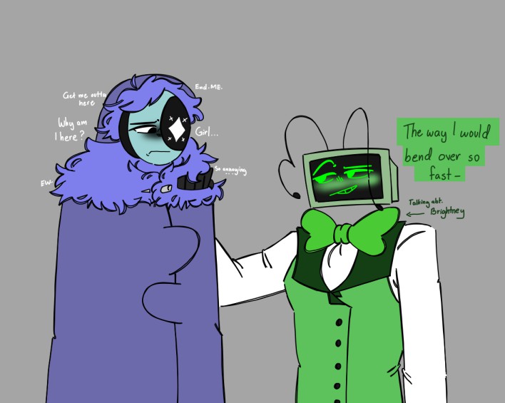 nightram's tweet image. Loosely based on a convo between me and my friend group during New Years. [Late New Years post]

#dandysworld #brightvision #veexbrightney #dandysworldvee #dandysworldastro #dandysworldbrightney