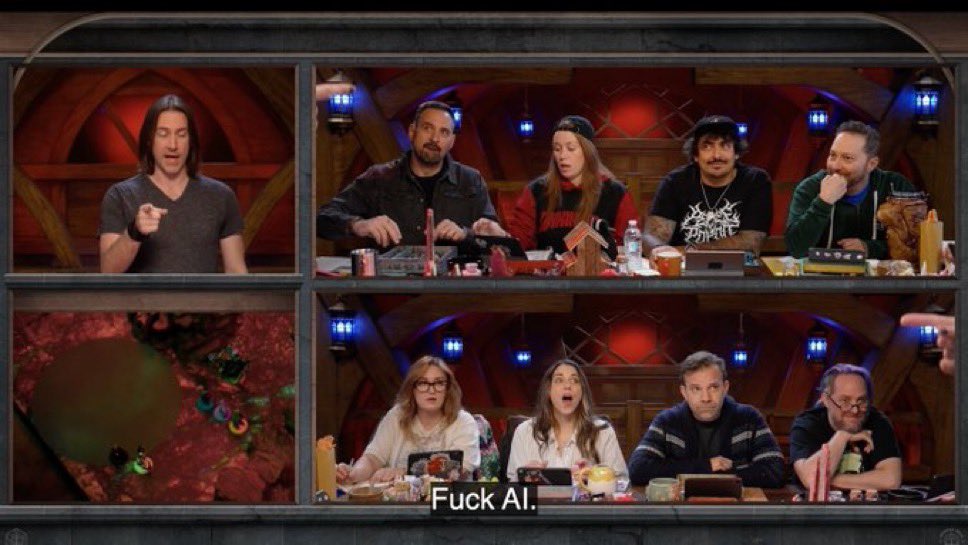 criticallyhails's tweet image. In the words of Papa Mercer:

“FUCK AI.”

#CriticalRoleSpoilers