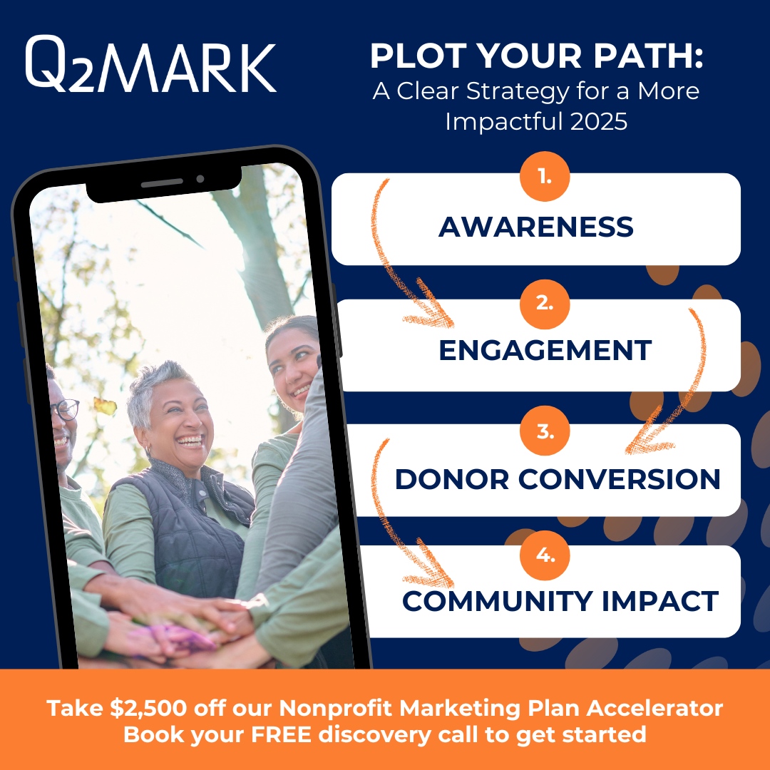 SusieHays's tweet photo. Stop living in reaction mode and lead in 2025! Get a clear, step-by-step marketing plan that turns your mission into measurable results. Enroll by January 10th and get 50% off ($2,500 savings). Call 760-458-9201 or email Susie@Q2Mark.com for a FREE consult. #PlanForImpact https://t.co/OIRyRvsfi1