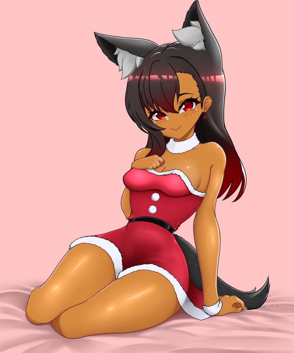 Santa Girl Yuu 🐺❤️
#originalcharacter #kemonomimi