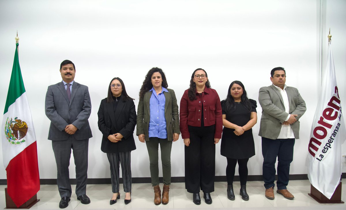 LuisaAlcalde's tweet photo. Acompañé la instalación de la nueva Comisión de Honestidad y Justicia de @PartidoMorenaMx para el periodo 2025-2027, la cual será presidida por Mariana Rodríguez Bello.

Estoy segura que las y los comisionados harán una labor excepcional, pues son mujeres y hombres comprometidos y de convicciones.