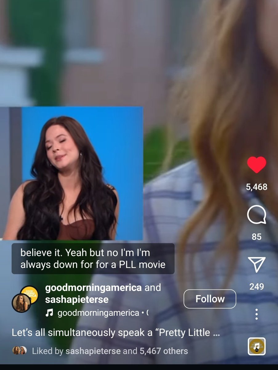 ThePLLWiki's tweet photo. BREAKING. Sasha Pieterse says the cast are talking about a PLL reunion! She's "always down" for a PLL movie, and wants to see where the girls are now. #PLL #PLLReunion https://t.co/na3ZEniTJk