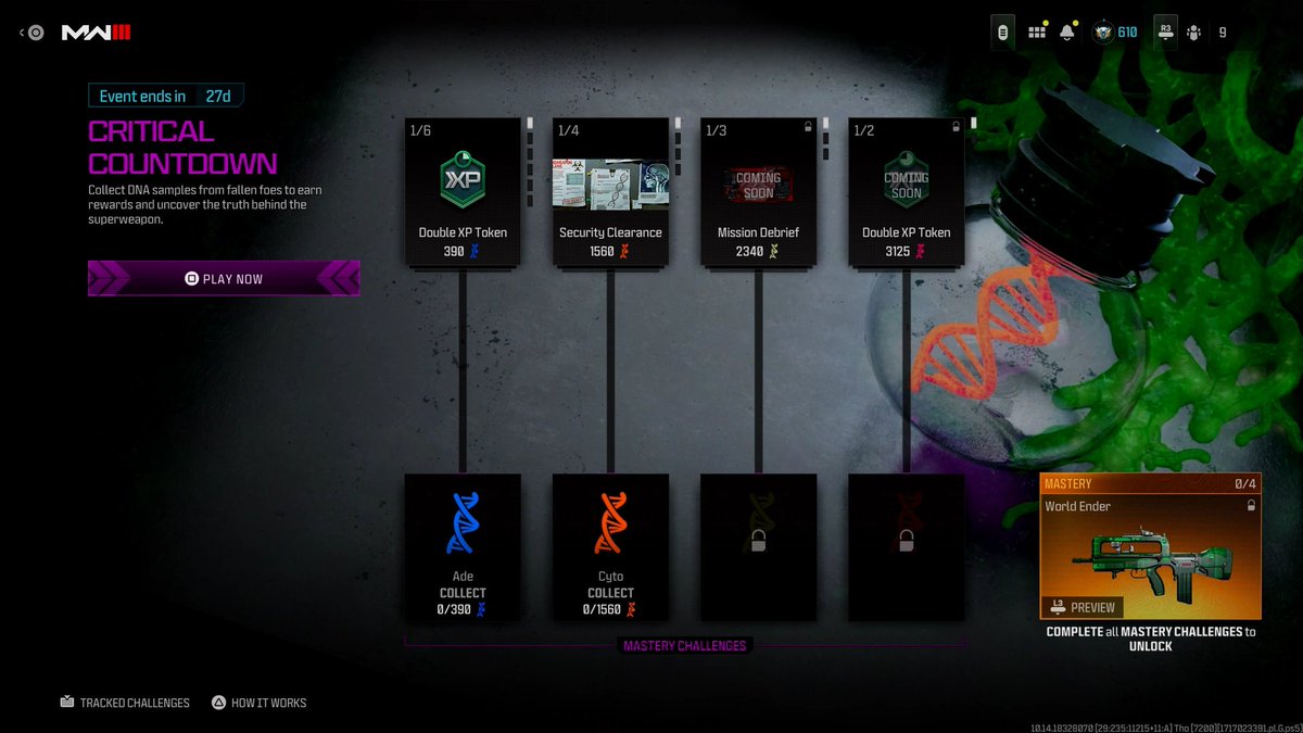 Themistmaker1's tweet photo. "BO6 events are so boring and dragged on. The MWIII events were so much better." 
The humble horde hunt and DNA events (DNA LASTED THE ENTIRE SEASON MIND YOU): https://t.co/YhBnTzkf0J