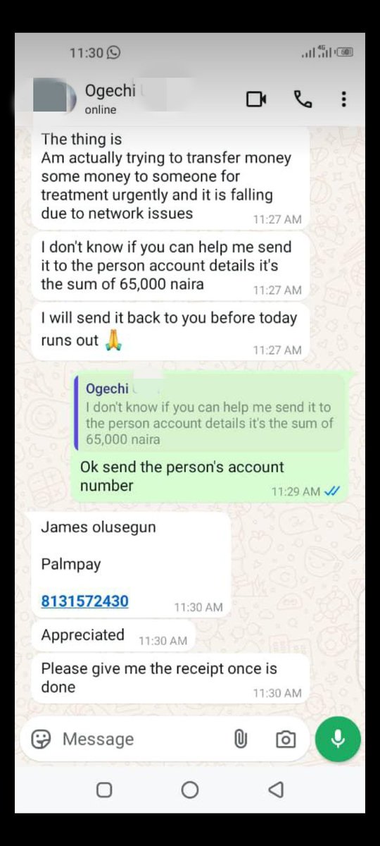 JoyElabor4's tweet photo. I believe it is high time @OPay_N has their banking license revoked. Since they cannot conduct appropriate KYC that fraudsters keep using them as their hub for scamming people. Imagine, every time someone around me social is hacked, it is always Opay that the scammer is using. https://t.co/ICLE68gFFU