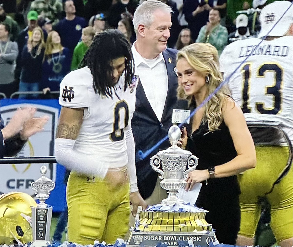 Sugar Bowl MVP nominee - former BC marketing intern &amp; head cheerleader Molly McGrath. And her colleague Laura Rutledge did a great job reporting on the New Orleans tragedy the past two days. Kudos to these smart, impressive, hard-working women. #wearebc #mollymcgrath #SugarBowl