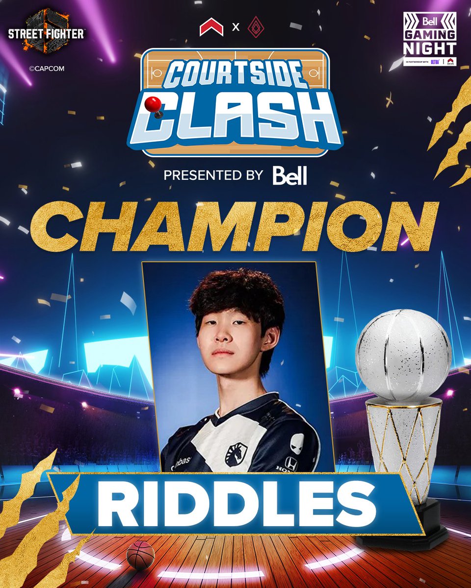 Congrats to <a href="/RiddlesMK/">Riddles</a> for winning the first ever Courtside Clash presented by <a href="/Bell/">Bell</a> 🔥

$1,000 and another trophy secured ✅

<a href="/CapcomFighters/">Capcom Fighters</a> <a href="/Incendium_GG/">Incendium</a>