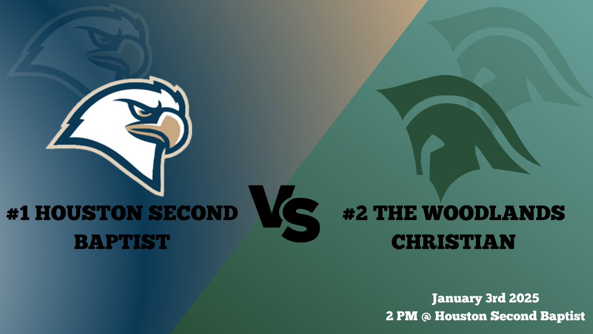 Texas Private School Basketball (@txpsbasketball) on Twitter photo A GREAT MATCHUP TO START THE NEW YEAR !!
(<a href="/Tabchoops/">ππΌπ½πΎππ</a>) #1 vs #2
<a href="/SBSBB24/">Second Baptist Menβs Basketball</a> (19-2) will host <a href="/TWCAbasketball/">TWCA Basketball</a> (14-4) tomorrow (Friday January, 3rd) at 2 PM.
Can't attend? Don't worry! Here's the live stream for tomorrow's game: fan.hudl.com/usa/tx/houston⦠A GREAT MATCHUP TO START THE NEW YEAR !!
(<a href="/Tabchoops/">ππΌπ½πΎππ</a>) #1 vs #2
<a href="/SBSBB24/">Second Baptist Menβs Basketball</a> (19-2) will host <a href="/TWCAbasketball/">TWCA Basketball</a> (14-4) tomorrow (Friday January, 3rd) at 2 PM.
Can't attend? Don't worry! Here's the live stream for tomorrow's game: fan.hudl.com/usa/tx/houstonβ¦