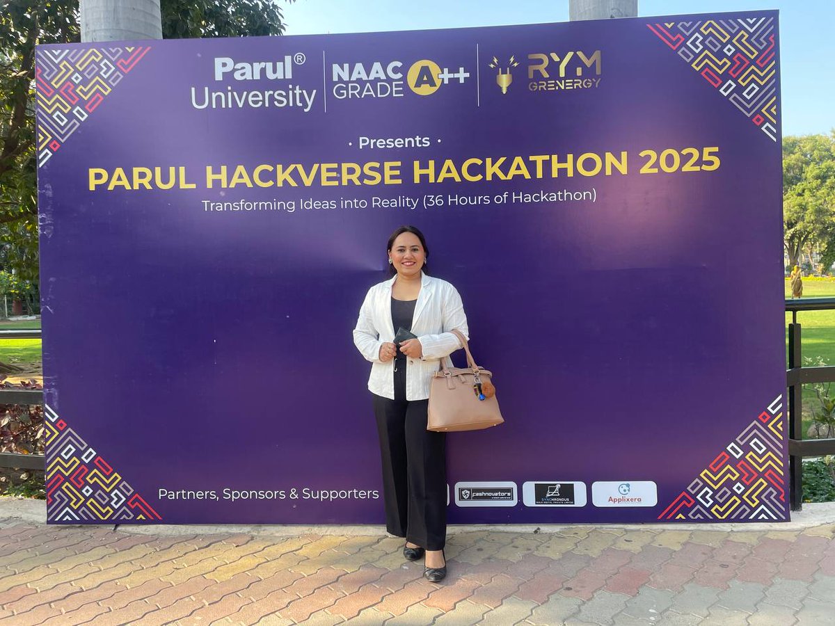 MayuriJadav's tweet photo. Honored to kickstart 2025 as a jury member at Parul University for Hackathon 2025! 🙌💻

Day 1 has been inspiring, filled with innovation and creativity. Excited to witness the incredible talent shaping the future. 🚀✨

#Hackathon2025 #Gratitude #Innovation #godigitalwithmayuri https://t.co/v43Rx1VEnU