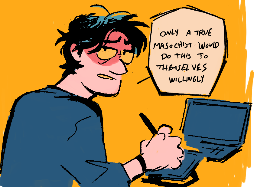 pic I made last night while 17 pages deep into a comic. and then promptly made my new icon