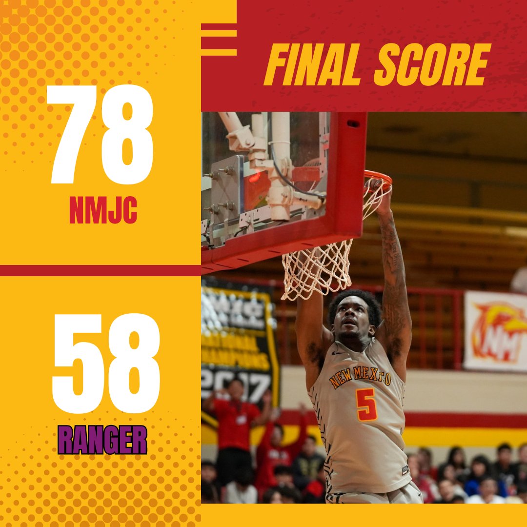 NMJC_MBB's tweet photo. #2 NMJC 78, Ranger 58 FINAL

T-Birds sweep Ranger to move to 14-0 on the season. Set new school records for best start and longest winning streak. NMJC opens WJCAC play on Monday at South Plains.

Am. Jarrard: 17 points (8-12), 5 rebounds
Spearman: 14 points (4 3's), 7 rebounds 
Ar. Jarrard: 13 points, 8 rebounds, 3 assists, 3 steals
Thomas: 10 points, 5 rebounds
