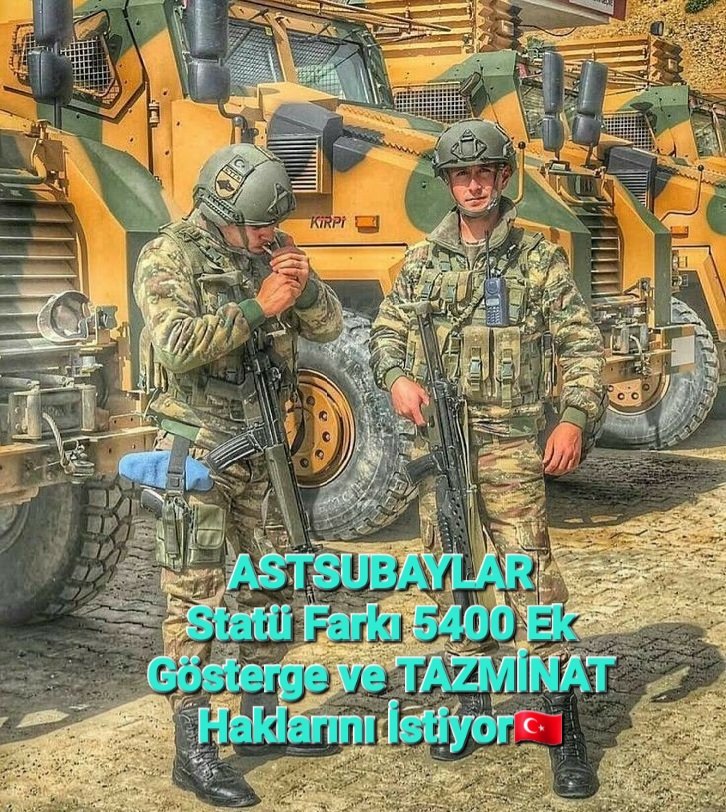 #AstsubayaAdalet
Emekli bir Albay çalışan bir Teğmen'den fazla maaş alıyor.Bunun tek sebebi albayın Makam-Görev ve Kadrosuzluk Tazminatı alıyor olması.
Buna karşılık, Emekli Kad.Kd.Bşçvş. çalışan Asbçvş maaşının ancak yarısını alıyor .
<a href="/RTErdogan/">Recep Tayyip Erdoğan</a> 
<a href="/memetsimsek/">Mehmet Simsek</a> 
<a href="/dbdevletbahceli/">Devlet Bahçeli</a>