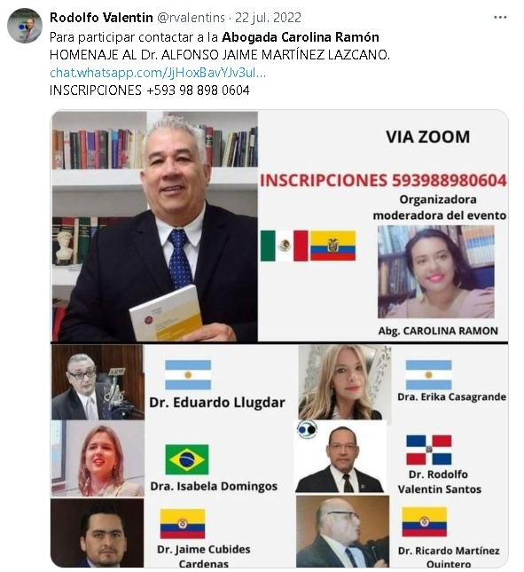 patricia carolina isorni (@isornipatricia) on Twitter photo Nosotros sabemos de quien son los DDHH que defienden en Santiago del Estero. Esta mención (3 empanadas) es una falta de respeto a las víctimas del Zamorismo <a href="/elliberalweb/">El Liberal</a> @visionsantiago <a href="/nuevodiarioweb/">Nuevo Diario Web</a> <a href="/prensalibreterm/">prensalibretermas</a>
@cidh <a href="/Pontifex_es/">Papa León XIV</a> Nosotros sabemos de quien son los DDHH que defienden en Santiago del Estero. Esta mención (3 empanadas) es una falta de respeto a las víctimas del Zamorismo <a href="/elliberalweb/">El Liberal</a> @visionsantiago <a href="/nuevodiarioweb/">Nuevo Diario Web</a> <a href="/prensalibreterm/">prensalibretermas</a>
@cidh <a href="/Pontifex_es/">Papa León XIV</a>