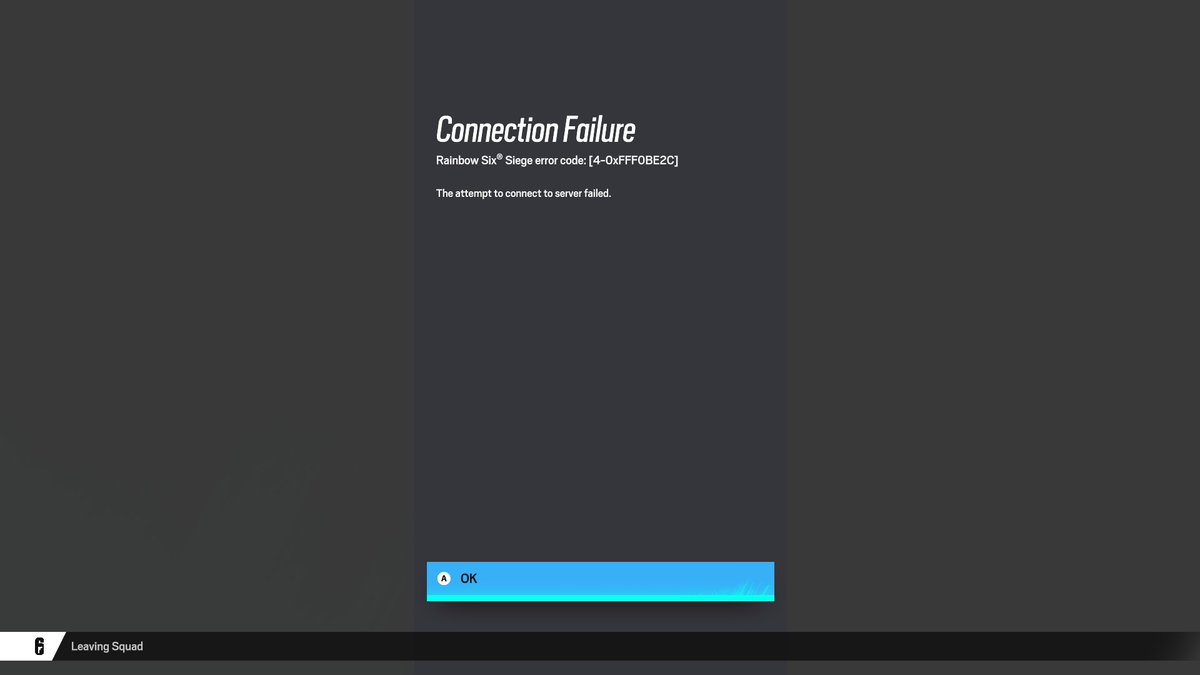 Spartysix's tweet photo. @UbisoftSupport I am still experiencing the reconnect bug referred to earlier. The error code when I try to reconnect is attached https://t.co/8gD53R8Zyz