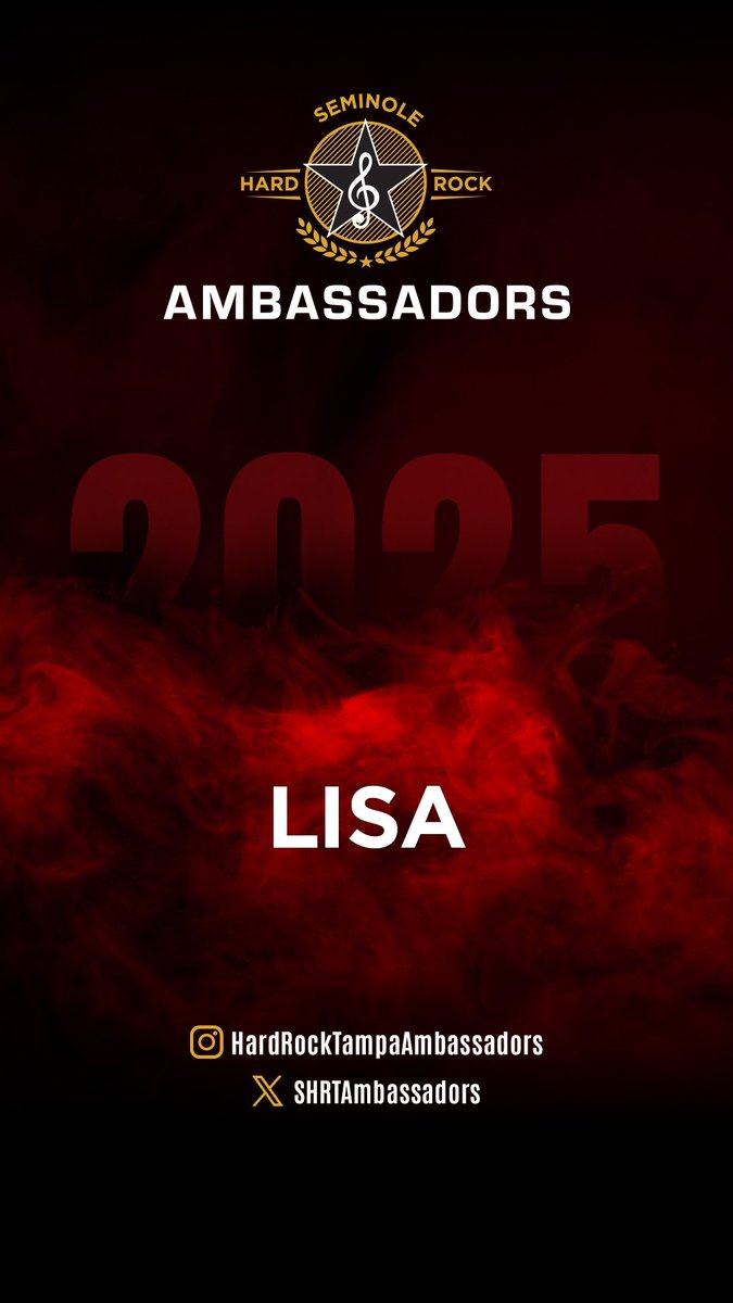 So excited to announce my 3rd year with <a href="/SHRTAmbassadors/">Hard Rock Tampa Ambassadors</a> and my 10th year with <a href="/SHRTampa/">Seminole Hard Rock Tampa</a> 🫶🏻🎉 cheers to 2025!