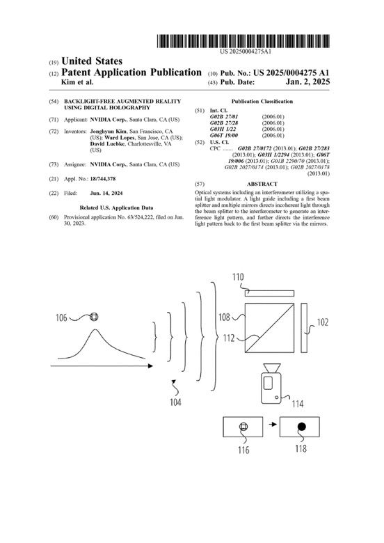 NVIDIA MOVES INTO AR GLASSES TECH

NVIDIA has filed a patent for AR glasses using advanced digital holography. 

These backlight-free glasses aim for high-efficiency visuals, powered by cutting-edge neural networks.

Source: <a href="/NathieVR/">Nathie</a>