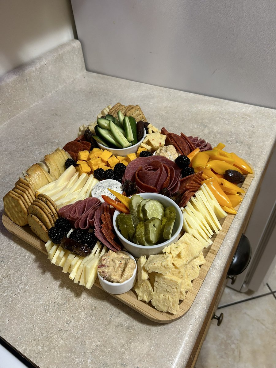 my husband and i stayed home for new years and absolutely devoured this charcuterie board i made