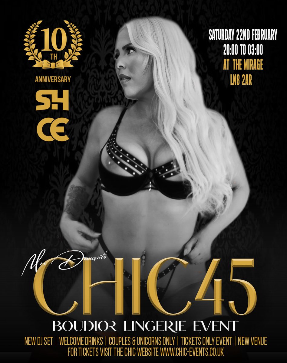 MrsDeviants's tweet image. Tickets are available for Chic 45 at our new location - The Mirage. The new premises will host a bundle of play rooms, licensed bar and DJ room with laser light display.