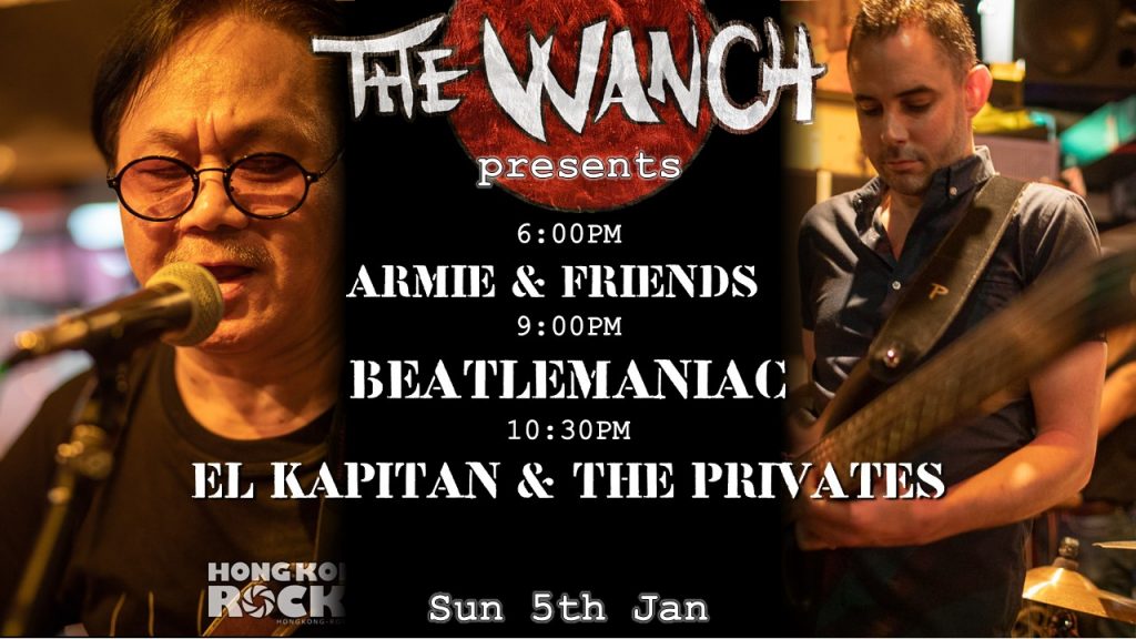 Sun Jan 05, 18:00: 6pm Armie &amp; Friends 9pm Beatles Tribute Band Beatlemaniac 10:30pm El Kapitan &amp; The Privates: Get ready to dance the night away starting at 6pm with Armie &amp; Friends performing classic rock favorites from… dlvr.it/TH7tZX #HK #HKLiveMusic #HKnightlife