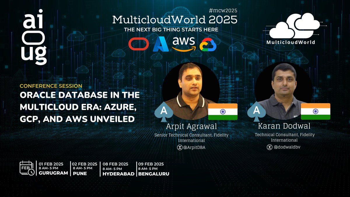 🌐 Comprehensive Oracle Database Solutions for Multicloud Success

Join us for an in-depth exploration of Oracle Database services available across Azure, GCP, and AWS. Learn how to leverage Oracle's flexibility, reliability, and scalability to enhance your multicloud strategy