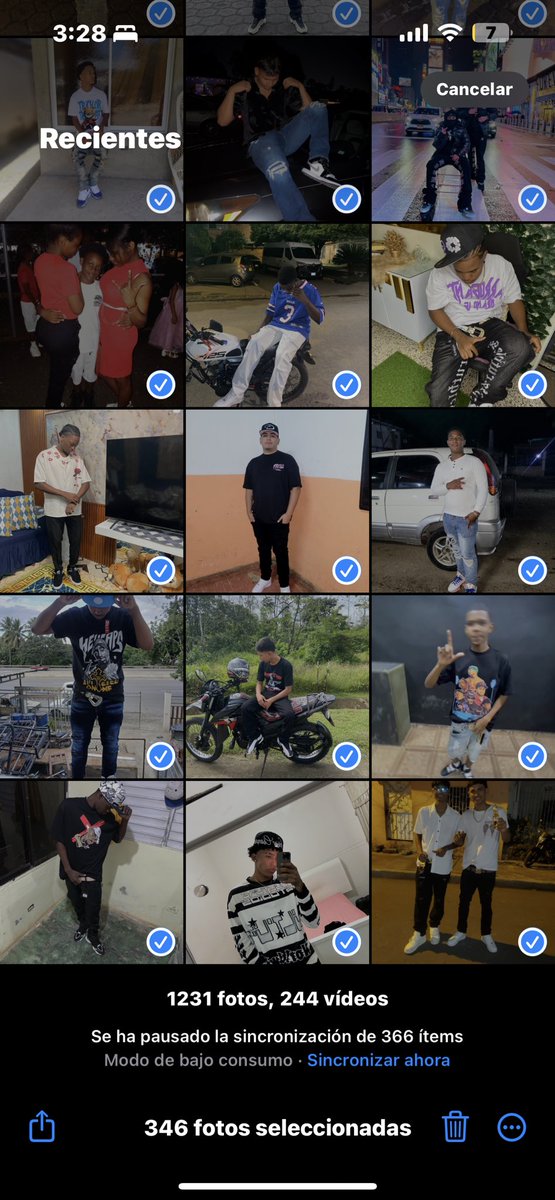 Normalmente cojo 300 fotos! Pero ahora cogí 346 para mañana. Los que me faltaron los cojo pasado ❤️🫡