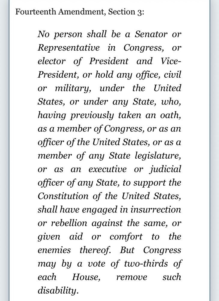 Shnookie04's tweet image. 🇺🇸THIS! ⬇️ #14thAmendmentSection3