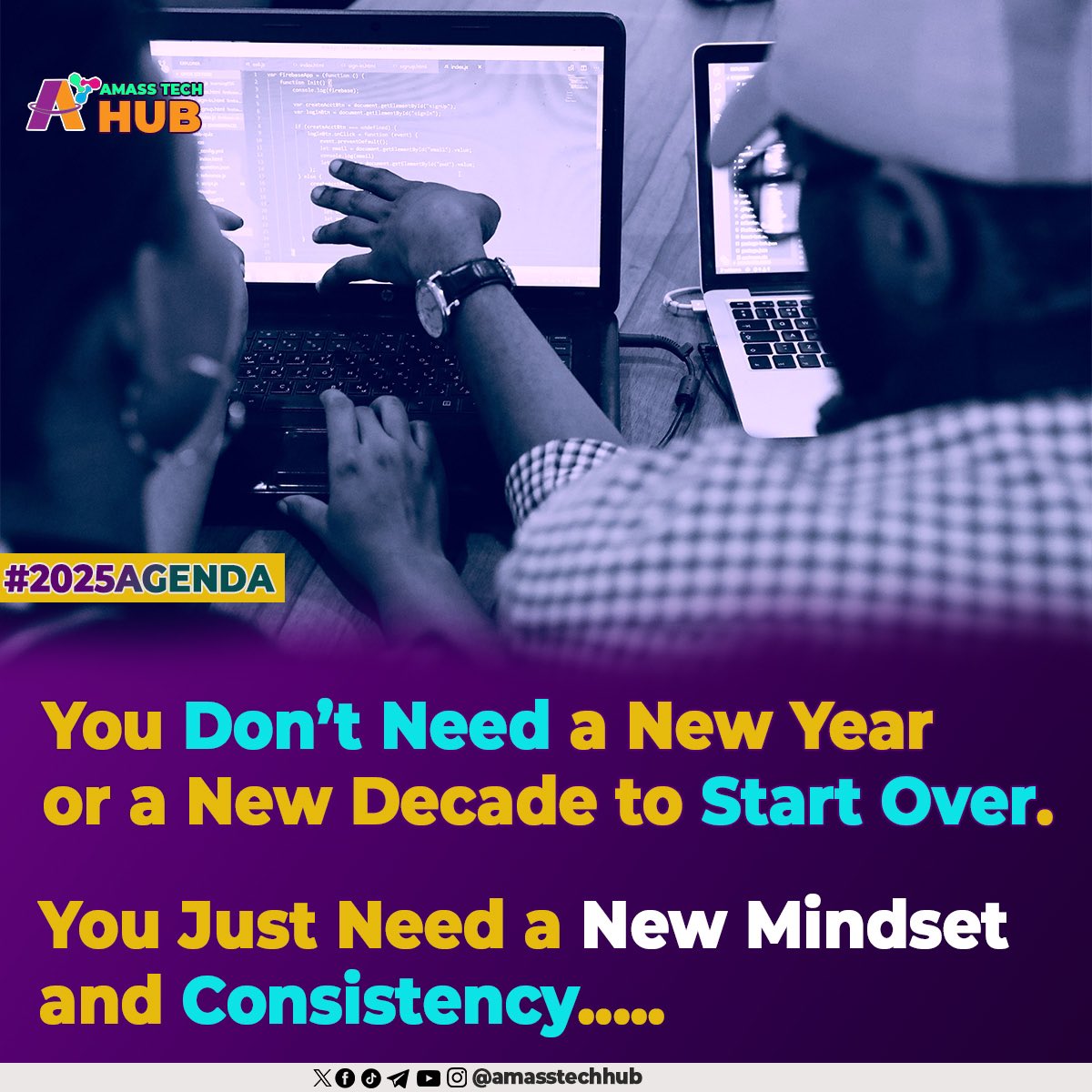 amasstechhub's tweet image. 🫥 New Mindset, Growth Mindset with Consistency is all you need to make 2025 the best year you’ve ever wanted ✅
#amasstechhub #entrepreneurship #growthmindset