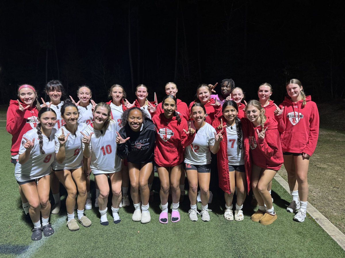 Tyler Legacy Girls Soccer (@tlgirlssoccer) on Twitter photo Great win today!
Vs San Antonio Reagan
Goals:
Lily Beckham (3) <a href="/LilyBeckham2/">Lily Beckham</a>
Assists:
Brianna Garcia
Bella McNeil (2) <a href="/bellamcneil08/">Isabella McNeil 🇺🇸🇳🇴</a>
Halftime score: 2-1 (TL)
Final score: 3-2 (TL) Great win today!
Vs San Antonio Reagan
Goals:
Lily Beckham (3) <a href="/LilyBeckham2/">Lily Beckham</a>
Assists:
Brianna Garcia
Bella McNeil (2) <a href="/bellamcneil08/">Isabella McNeil 🇺🇸🇳🇴</a>
Halftime score: 2-1 (TL)
Final score: 3-2 (TL)
