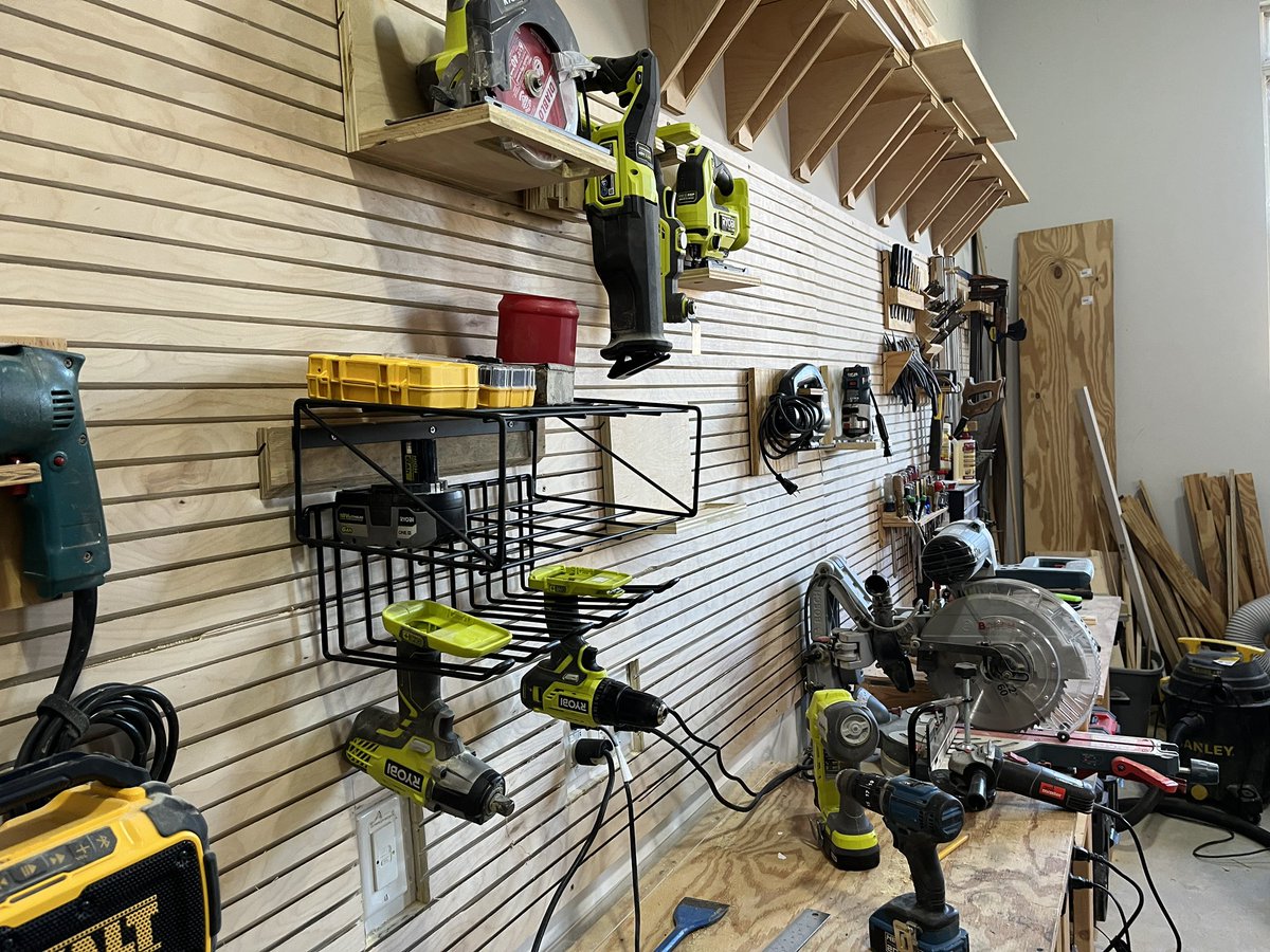 So excited to see the tool wall coming together.  I got the idea from April Wilkerson.  Video coming soon.