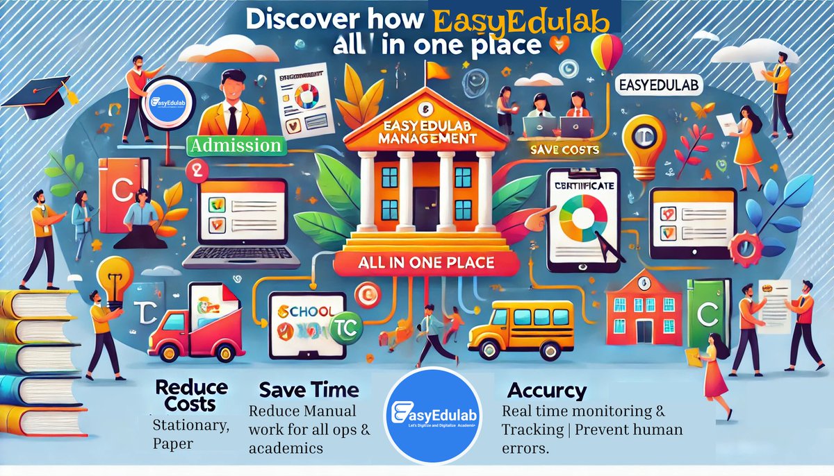 easyedulab's tweet photo. #all_academics
🏫 Enrollment to Transfer Certificate, All in One Place 
From admissions to TC issuance, EasyEdulab simplifies every step.
Reduce costs
Save time
Ensure accuracy
📌 Discover how EasyEdulab transforms school management: https://t.co/sv58Nr75Pz
#easyedulab #edtech https://t.co/Mh87cYZxme