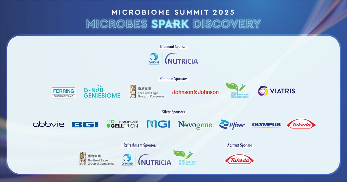 magic_limited's tweet image. π Thank you to all our sponsors for their generous support towards the success of the Microbiome Summit 2025! π Your contributions have been instrumental in making this event possible. We are truly grateful for your support. Looking forward to a successful summit next week! πΏ