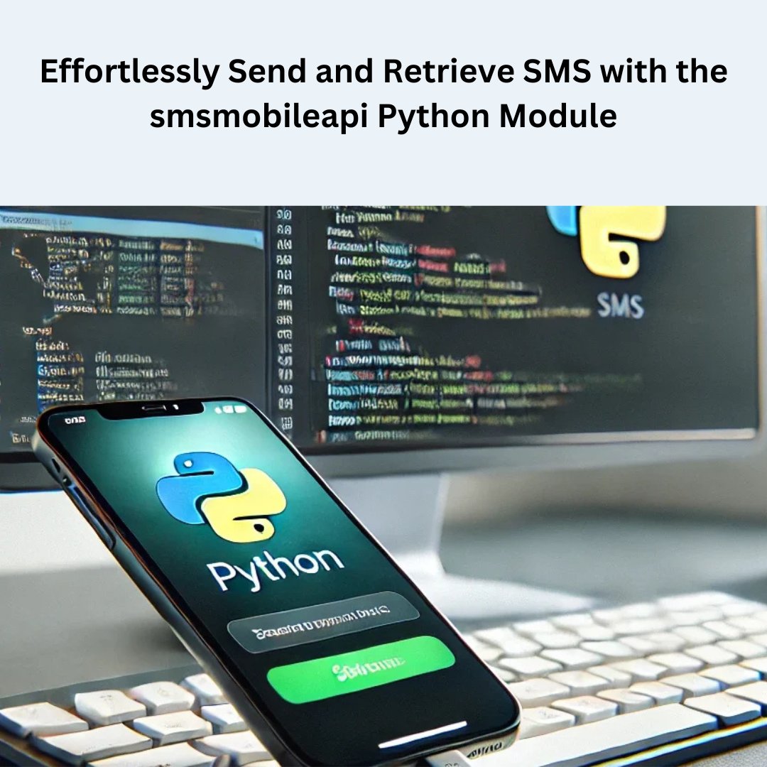 smsmobileapi's tweet image. Effortlessly Send and Retrieve SMS with the smsmobileapi Python Module
If you're looking for a simple way to send SMS from your mobile device using Python, look no further than the smsmobileapi module.
#smsmobileapiPython #smsmobileapi #Python #business #entrepreneurship