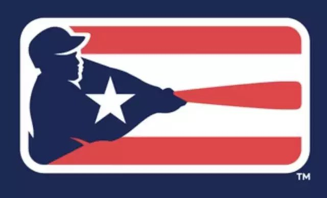 BBGreatMoments's tweet photo. The logo for the Puerto Rican Winter League depicts Roberto Clemente hitting his 3,000th hit superimposed on the flag of Puerto Rico. https://t.co/M1U0dlhlAE