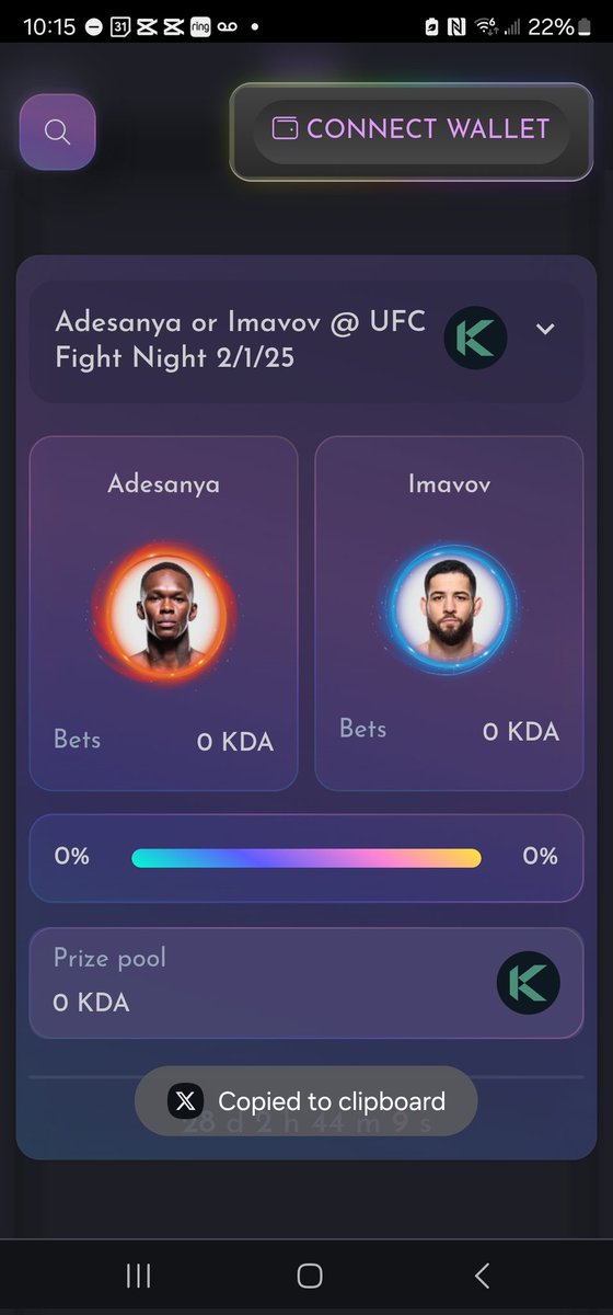 The mighty <a href="/squeigee/">squiegee</a> is back with a betting platform. Bet on upcoming UFC matches here
nostradamus.rocks/play