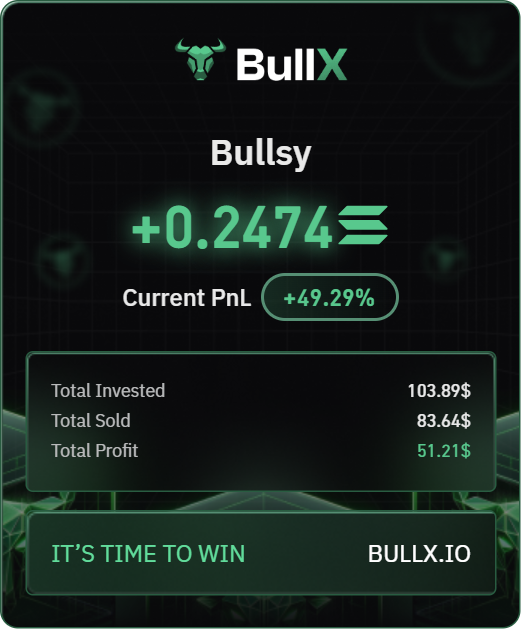 CryptoxMichael's tweet photo. First day of trading is going pretty well, took some trust but realized $BULLSY is the move, hope I can continue to grow. Only sold half going to keep the rest in there for a moon bag. https://t.co/O1MC6MvuG8