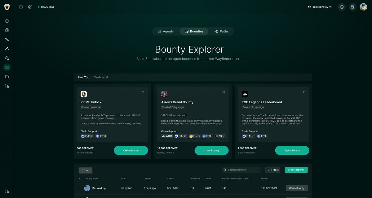 templecrash's tweet image. If you’re a visual person, this explains it;

1. Someone wants to do something @AIWayfinder can’t do yet 
2. A bounty is created 
3. Someone picks up the bounty and teaches it 
4. Next time someone asks it has context and performs it
5. Creator earns a percentage of throughput…