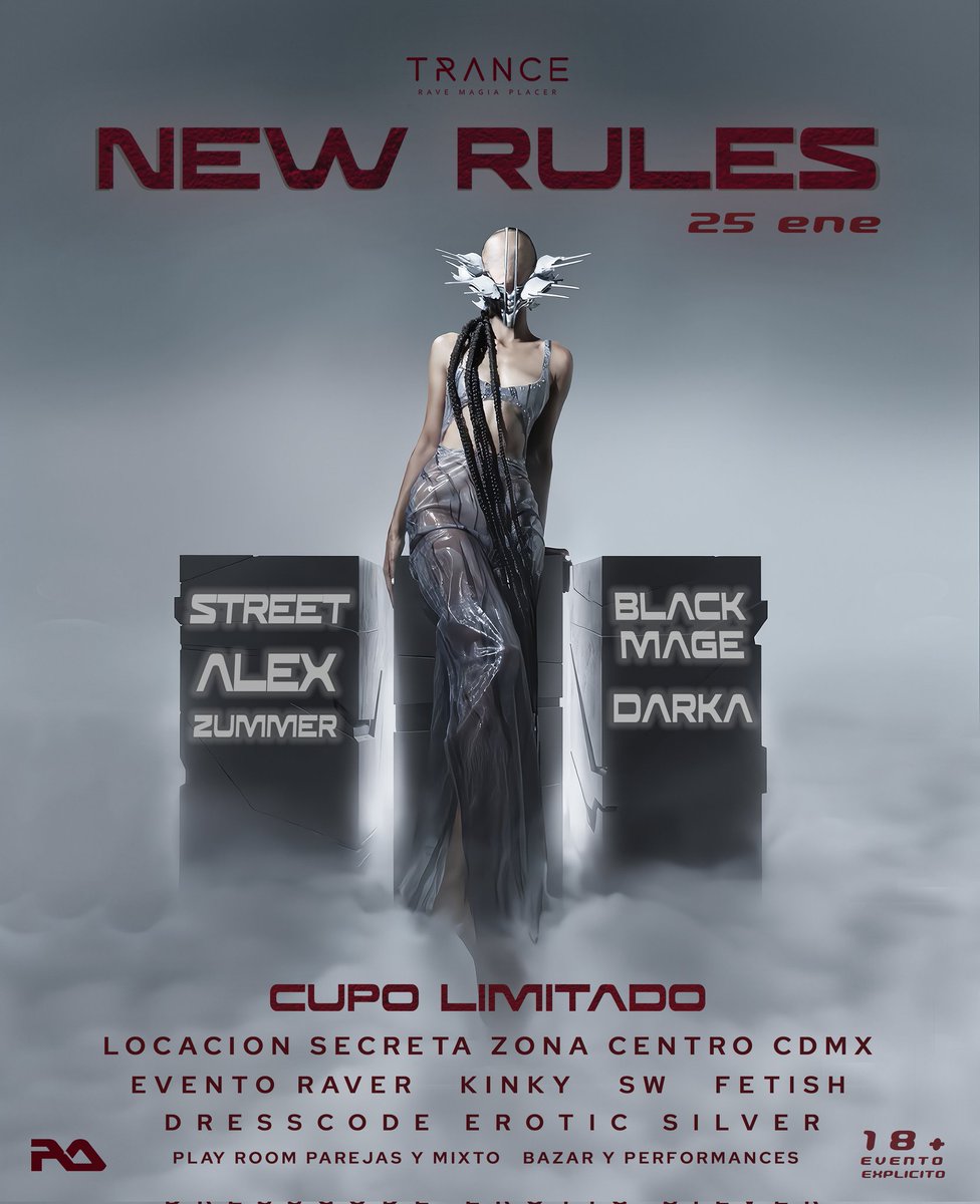 Nuevo año! Nuevas reglas

Bienvenidxs al #NeoSwinger 🔥

Ya pueden adquirir sus accesos para el próximo evento!

Solo 200 lugares está vez

Solo una semana a precio de:

$200 MXN a parejas con perfil activo en TW o clientes de Trance

+ Info vía mensaje ❤️‍🔥