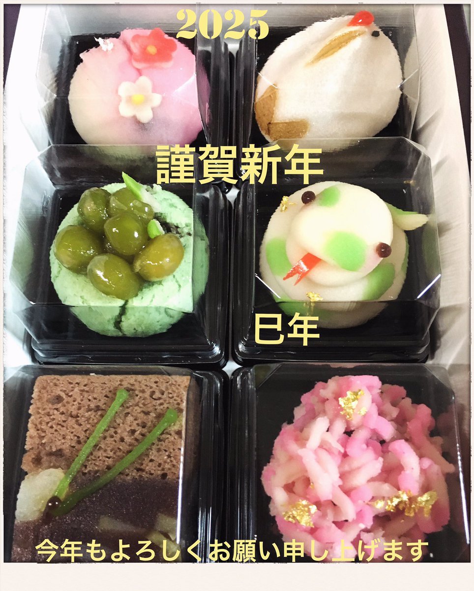明けましておめでとうございます⛩
皆様、お正月いかがお過ごしでしょうか？
実家に上生菓子を持って帰りました♪
目でも楽しめて喜んでもらえました♪
今年こそ、優雅なティータイムをアップしたいです♪
今年もよろしくお願い致します🎍

#上生菓子
#木漏れ日のお茶会