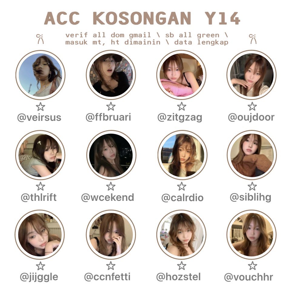 wbktu's tweet photo. ꒰ఎ wts acc kosongan y14 ໒꒱ 

8.5OO / acc, take >1 ada potongan.

— verif all (no mastif) dom gmail
— all green
— masuk mt, ht harus dimainin dulu
— dapat data acc lengkap, email ga pending
— avail all fitur X

#zonauang #zonaba https://t.co/y5T9pSd6Lk