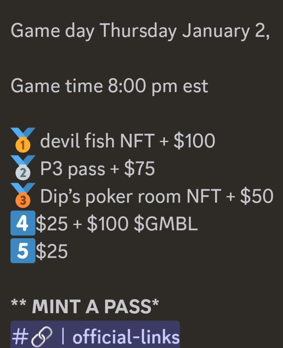 parkerbothomas's tweet image. YEAH BABY 
I just placed 3rd @GreenVisorGang 
Mint incentive game and WON  a @DipsPokerRoom  plus 50 in eth
I'm getting my money back already 
Much love #GVG