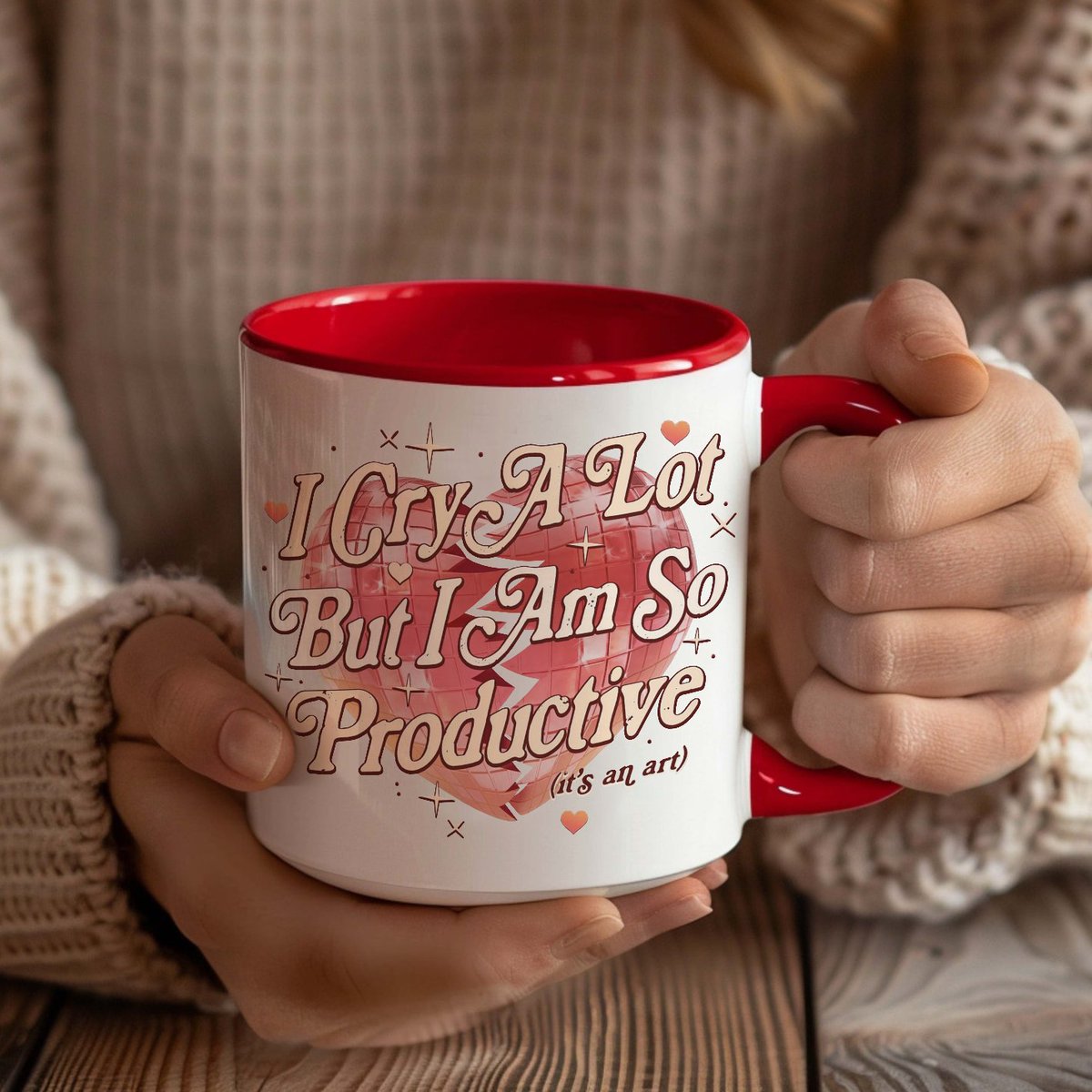 Multitasking at its finest: crying + thriving ☕ 
Get this mug ➡️ propertee.space/i-cry-a-lot-mug