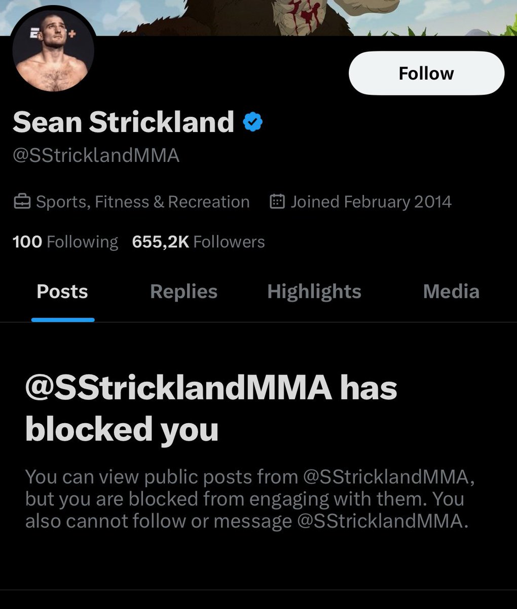 Lmao blocked by Strickland 💀