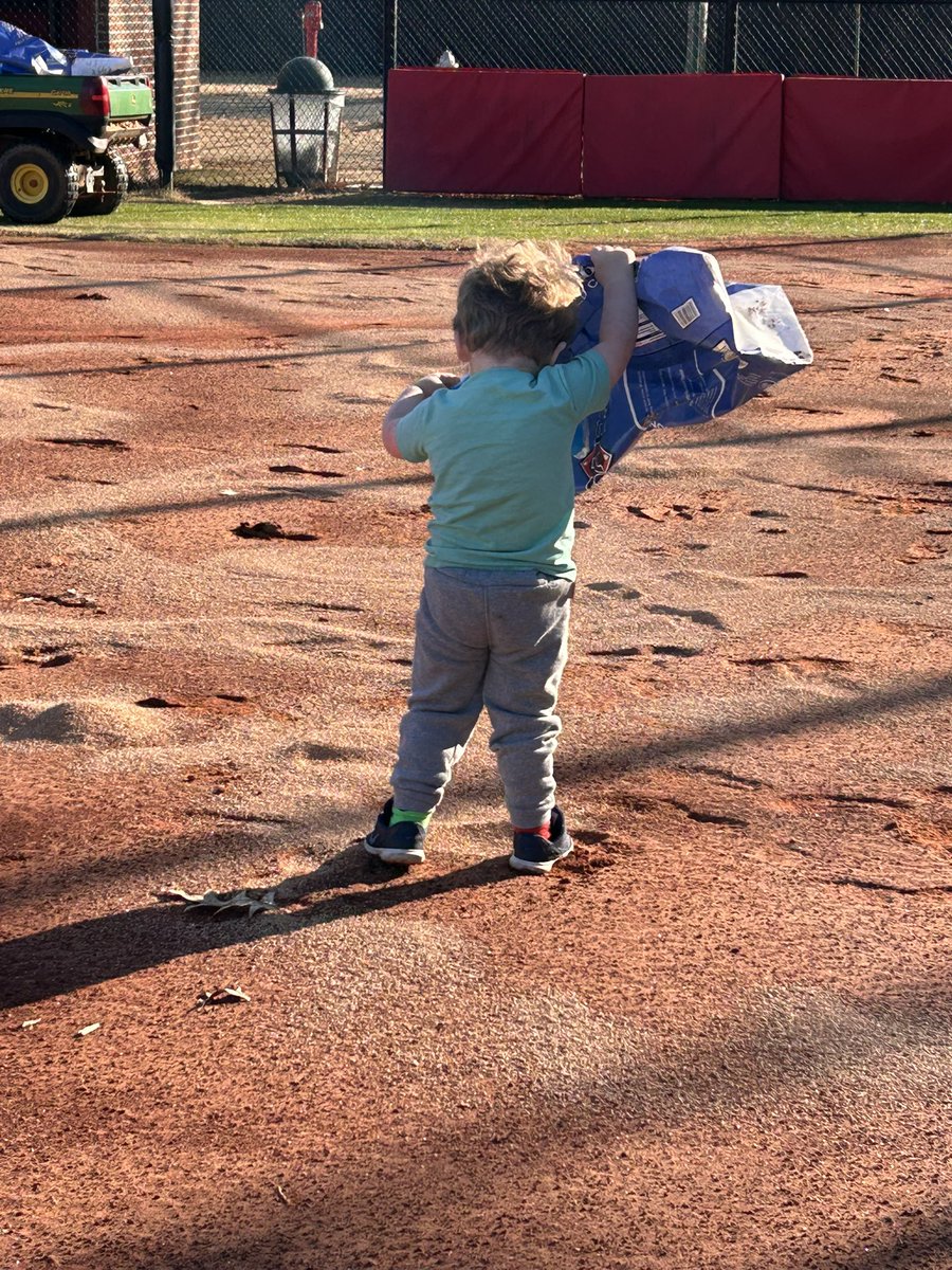 Helping get the field ready for season!