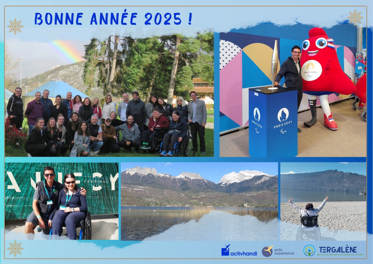 #BonneAnnée2025 2️⃣✴️2️⃣5️⃣
 ✨️ #HappyNewYear 🏔#activhandi #sejouractivexperience #cimesevasion #accessibility #Disability #paralympics #annecy #annecyfestival #Erasmus #Inclusion #inclusivetourism #handitourisme #frenchalps #mountains #handicap