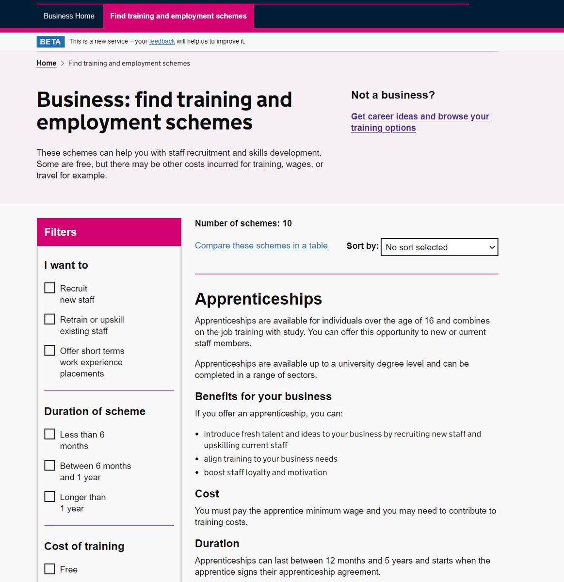 Close your skills gap with government courses! 

If you are looking for specific skills to help grow your business, use our online filter tool to find the right training programmes, like #apprenticeships and #TLevels.

Find out more: ow.ly/jNeA50N65mK 

#SkillsForLife