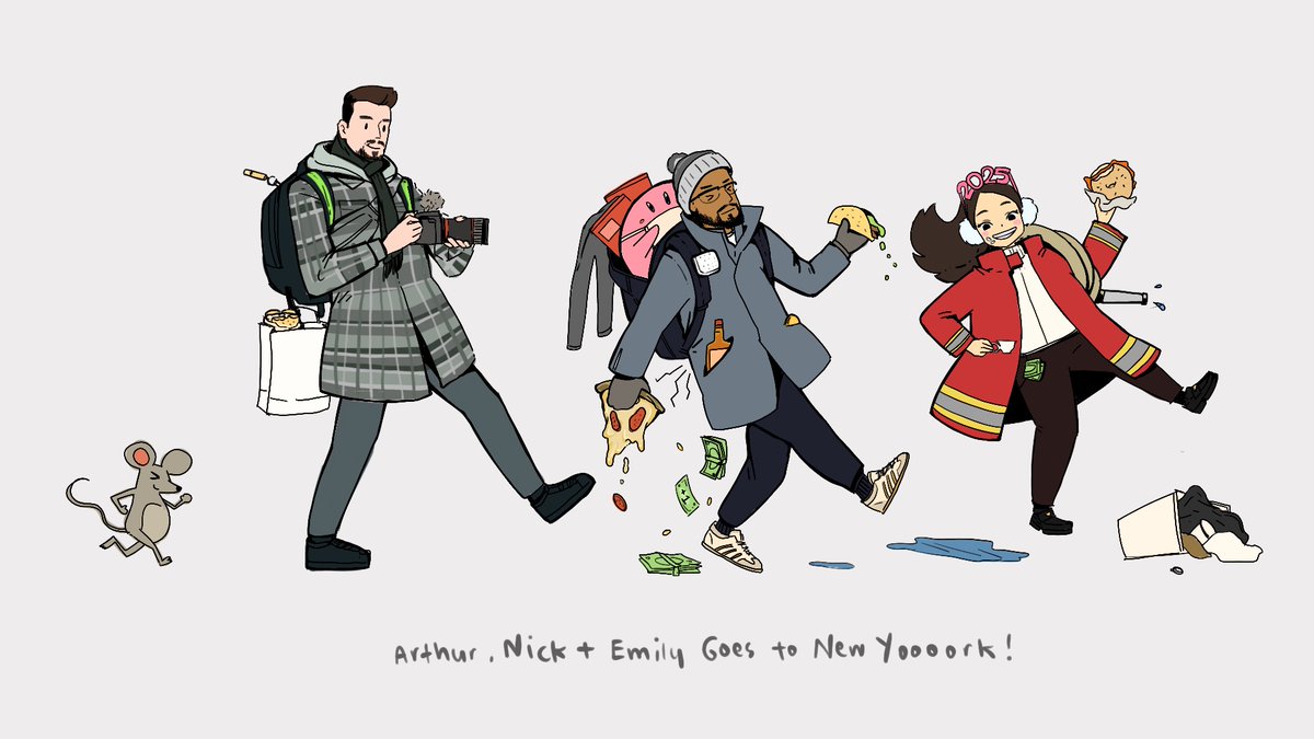 New Yooooork! <a href="/Misterarther/">ARTHER</a> <a href="/nmplol/">Nick Polom</a> and <a href="/extraemilyy/">emily 😌</a> goes to the big apple! 
*try to find all the easter eggs heheh! 

special shoutout to nick's discord who helped me gather all the fun easter eggs.