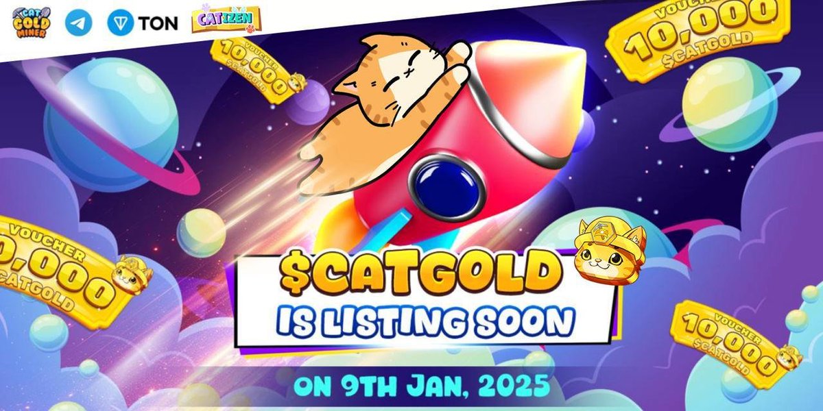🔥 $CATGOLD is Listing Soon – Get Ready to Shine! 😍

We’re thrilled to announce that $CATGOLD will officially be listed on major exchanges on 9th January 2025!🗓

🔣 Confirmed Exchanges:
✅ Bitget✅Gate✅MEXC

🖼 NFT Vouchers: Your Gateway to $CATGOLD
NFT Vouchers are your